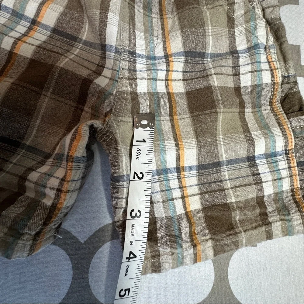 OshKosh B'gosh Brown Plaid Kids Overalls